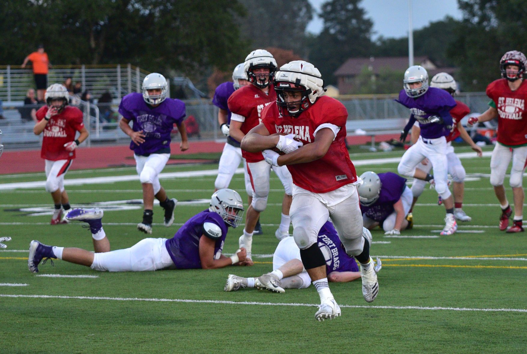 St. Helena football scrimmage